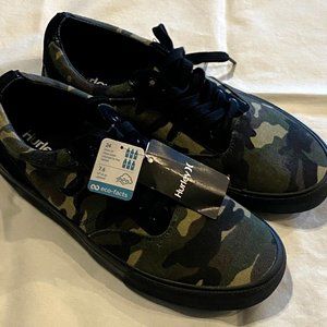 Hurley Men's Casual Canvas Sneakers Shoes Black Green Tan Camo Lace Up